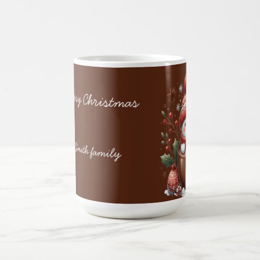 Personalized Snowman Mug - Custom Name Gift Koffiemok (Center)