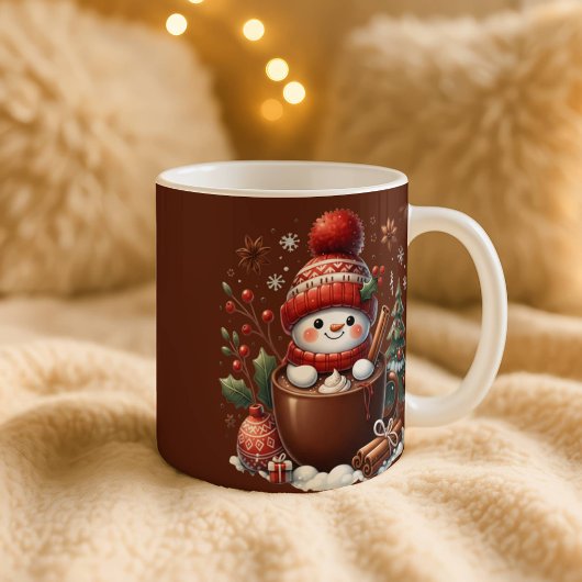 Personalized Snowman Mug - Custom Name Gift Koffiemok
