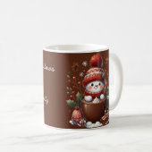 Personalized Snowman Mug - Custom Name Gift Koffiemok (Voorkant rechts)