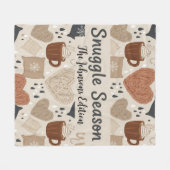 Personalized Snuggle Season Family Name Fleece Deken (Voorkant (Horizontaal))