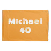 Personalized Soccer coach Orange white Colorful Kussensloop (Achterkant)