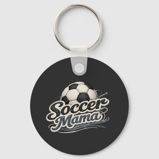 Personalized Soccer Mama Keychain – Custom Name (Voorkant)