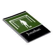 Personalized Soccer Player Coach Goalie Athletic Notitieboek (Rechterzijde)