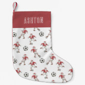 Personalized Soccer Santa Kleine Kerstsok (Voorkant)