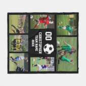 Personalized Soccer Senior Night Player Keepsake Fleece Deken (Voorkant (Horizontaal))