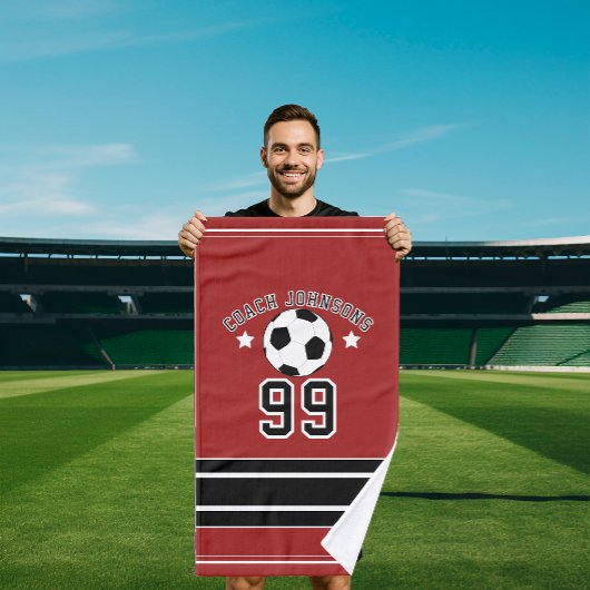 Personalized soccer Sports Custom Football Player Handdoek