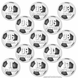 personalized soccer stickers for 13 boys girls