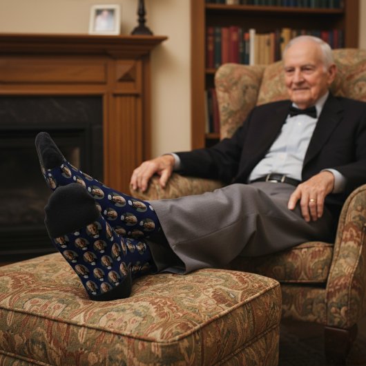 Personalized socks with grandpa's photo, Custom Sokken