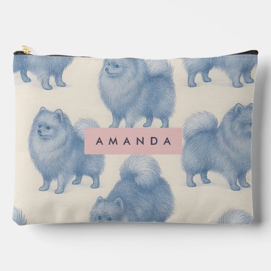 Personalized Soft and Cute Pomeranian Pattern Etui (Voorkant)