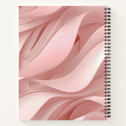 Personalized Soft Blush Pink Abstract Flow Design Notitieboek (Achterkant)
