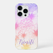 Personalized Soft Cotton Candy Floral iPhone Hoesje (Achterkant)