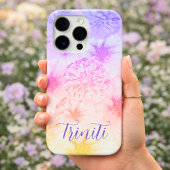 Personalized Soft Cotton Candy Floral iPhone Hoesje