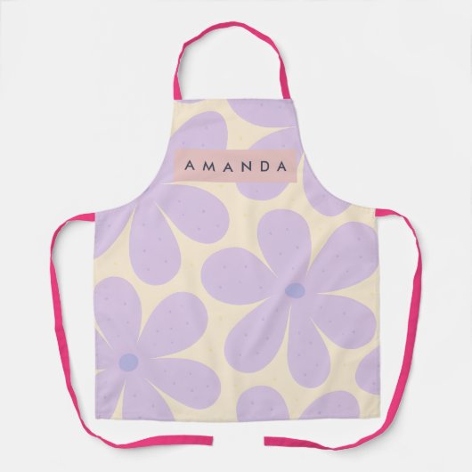 Personalized Soft Lavender Daisy Flower  Schort (Voorkant)