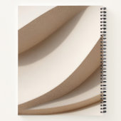 Personalized Soft Minimal Beige Wave Style Notitieboek (Achterkant)