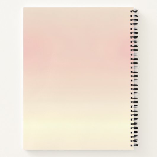 Personalized Soft Pastel Blush Gradient Notitieboek (Achterkant)