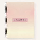 Personalized Soft Pastel Blush Gradient Notitieboek (Voorkant)