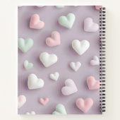 Personalized Soft Pastel Candy Hearts Notitieboek (Achterkant)