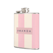 Personalized Soft Pink and Cream Stripe Heupfles (Links)