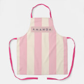 Personalized Soft Pink and Cream Stripe Schort (Voorkant)