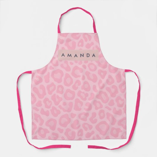Personalized Soft Pink Leopard Print Schort (Voorkant)