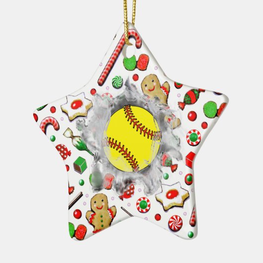 Personalized Softball Collectible Keramisch Ornament (Links)