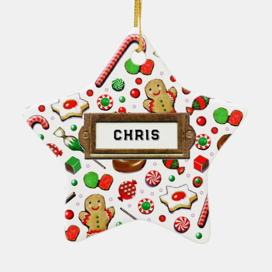 Personalized Softball Collectible Keramisch Ornament (Achterkant)