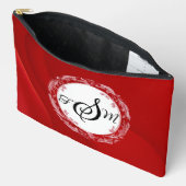 Personalized Solid Red Cosmetic Bag Etui (Open)