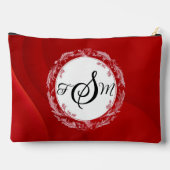 Personalized Solid Red Cosmetic Bag Etui (Achterkant)