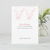 Personalized Son Christmas Card Feestdagenkaart (Staand voorkant)