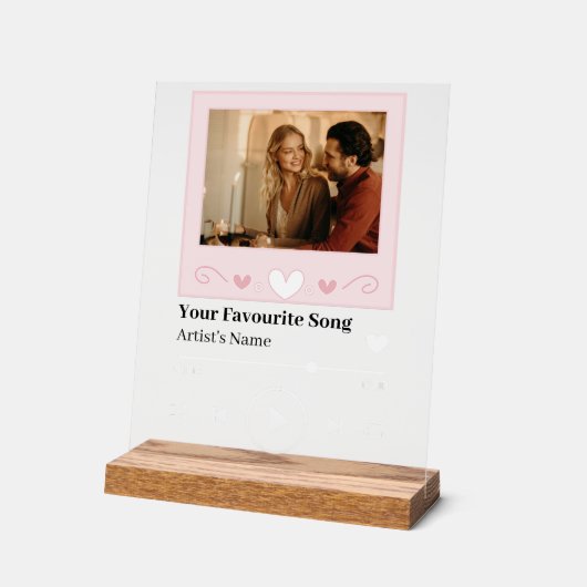 Personalized Song Code Romantic LED Night Light  Acryl Bord (Hoek)