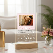 Personalized Song Code Romantic LED Night Light  Acryl Bord