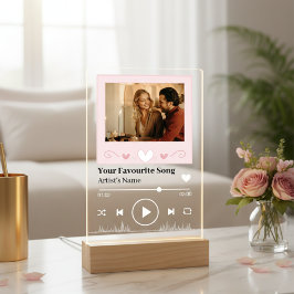 Personalized Song Code Romantic LED Night Light Acryl Bord