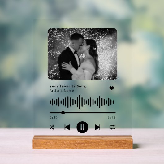 Personalized Song Music Player Acryl Bord (Neutraal)