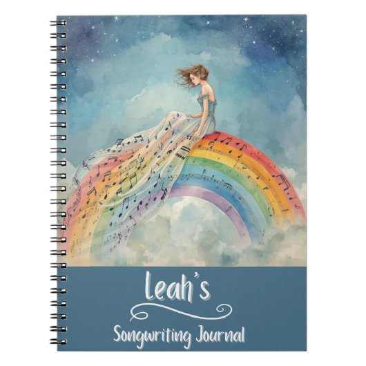PERSONALIZED Songwriting Journal, Spiral Bound Notitieboek (Voorkant)