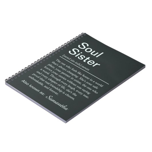 Personalized Soul Sister Definition Notitieboek (Linkerzijde)