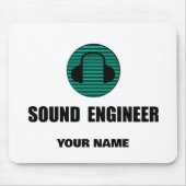 Personalized Sound Engineer Audio Engineering Muismat (Voorkant)