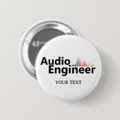 Personalized Sound Engineer Audio Engineering Ronde Button 5,7 Cm (Voorkant /achterkant)