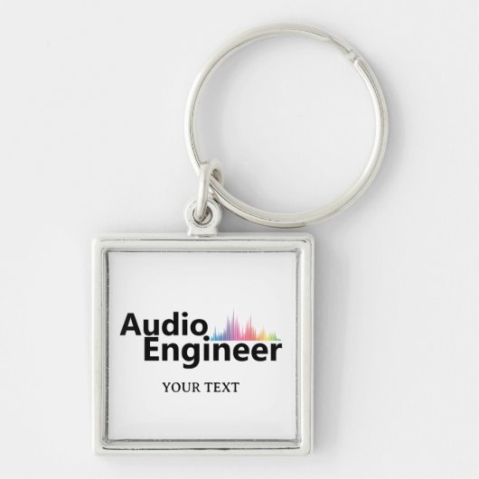 Personalized Sound Engineer Audio Engineering Sleutelhanger (Voorkant)