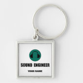 Personalized Sound Engineer Audio Engineering Sleutelhanger (Voorkant)