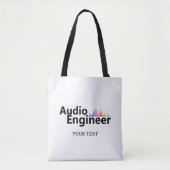 Personalized Sound Engineer Audio Engineering Tote Bag (Voorkant)