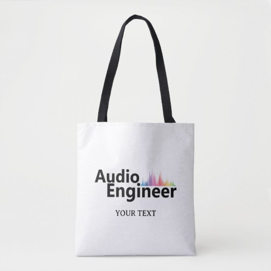 Personalized Sound Engineer Audio Engineering Tote Bag (Voorkant)