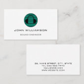 Personalized Sound Engineer Audio Engineering Visitekaartje (Voorkant / Achterkant)