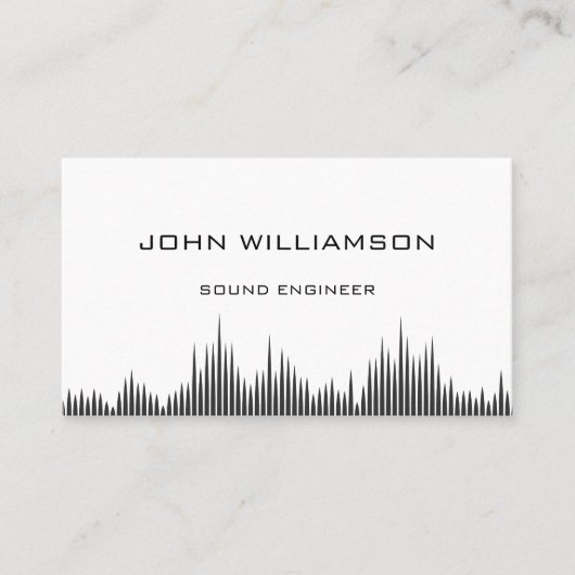 Personalized Sound Engineer Audio Engineering Visitekaartje (Voorkant)