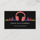 Personalized Sound Engineer Audio Engineering Visitekaartje (Voorkant)