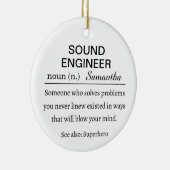 Personalized Sound Engineer  Definition Keramisch Ornament (Rechts)