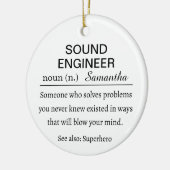 Personalized Sound Engineer Definition Keramisch Ornament (Links)