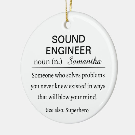 Personalized Sound Engineer  Definition Keramisch Ornament (Links)
