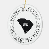 Personalized South Carolina Ornament (Links)