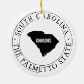 Personalized South Carolina Ornament (Achterkant)
