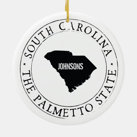 Personalized South Carolina Ornament (Achterkant)